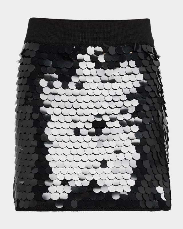 Mya Sequin Crochet Mini Skirt